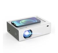 (US Plug, Basic version) LED Mini Projector Phone Same Screen Support 1080P Resolution Keystone Correction Multiple Ports Portable Smart Home Theater Projector With Remote