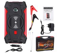 (US Plug, Deluxe Version) 39800mAh 600A Car Jump Starter Startup Power Source Wireless Charger with 2 USB Output LED Flashlight
