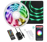 (US Plug) Music LED Strip Kit + EU/US Plug + 40 keys IR Remote Control Works with Alexa Google Assistant Christmas Decorations Clearance Christmas Lights