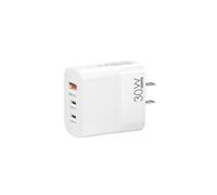 US plug travel adapter charger, USA & Canada wall adapter with 2 USB-C fast charging ports and 1 USB-A port, 2-Pin fast charger Plug suitable for USA, Canada, Mexico,Japan,China