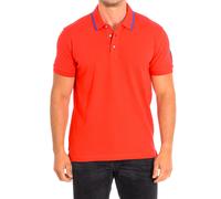 US Polo Assn Mens BUST Short Sleeve with contrasting lapel collar 61677 man - Red Cotton - Size Medium
