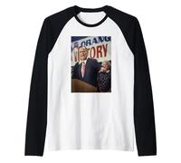 US President George H W Bush Victory Rally Michael Grecco Raglan Baseball Tee