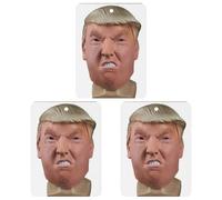 US Presidential Officials Car Air Freshener, 3 Pcs Square Hanging Air Freshener Cards, Long Lasting Fragrance Scented Cards for Car, Home, Office Gray-style