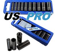 US PRO 10 Piece 3/8" Dr Deep Impact Metric Socket Set 10-24mm 1680