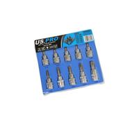 US PRO 10pc 3/8dr Torx / Star Bit Socket Set 48mm (L) T10 TO T55 2066