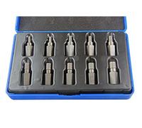 US PRO 10pc Hex Head Multi-Spline extractors, removes Broken Studs etc B2622