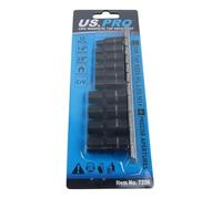 US. PRO 10pc Magnetic Tap Socket Set, CRV, 1/4" & 3/8" Drive, for M1.5 to M14 Tap Sizes