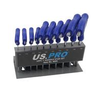 Us Pro 10Pc T Handle Torx Key Set Long Star Wrenches T9 To T50 Storage Rack 4628