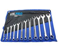 US PRO 11pc Imperial/SAE/AF Combination Spanner Wrench Set 3/8" - 1" 2201