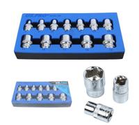 US PRO 12pc 3/8 Socket Set Metric 8mm to 19mm 6 Point in EVA Foam