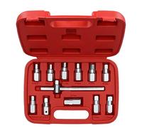 US PRO 12pc Drain Plug Key Socket Set Axle Oil Sump Spanner 3/8" Drive 3096