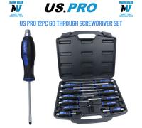Magnetic Screwdriver Set HEAVY DUTY Phillips & Slotted Go Through Drivers PH0-4