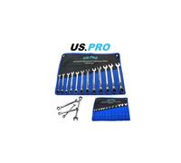 US PRO 12pc Metric Gear Ratchet Combination Spanner Wrench Set 8-19mm