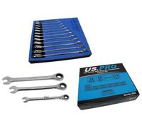 US PRO 12pc Metric Gear Ratchet Combination Spanner Wrench Set 2233