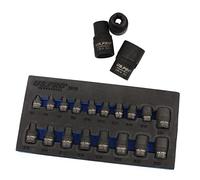 US PRO 1357 Tools 17pc E Torx Impact Set E5/e24 Female Star Torque Sockets, 0.01 V