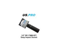 US PRO 17mm 1/2 Dr 6 Point Deep Impact Socket 2088