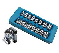 US PRO 17pc 1/2 dr Shallow Sockets 6 point 10-30mm 1394