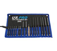 US PRO 18pc Pin Punch Set With Automotive Centre Punch 2095