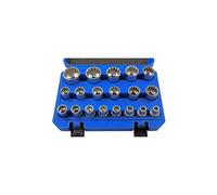 US PRO Socket Spanner Set 19-Piece Gearlock E-Profile Multi-Tooth 8-32 mm 1/2 Inch Multilock