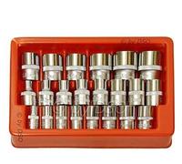 US Pro 22 Piece Superlock Supergrab 3/8" and 1/4" Shallow Socket Set B1398