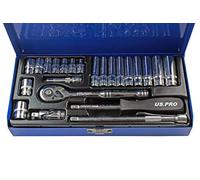 US PRO 24pc 1/4 Dr 6 Point Metric Socket Set 4 - 13mm 3253