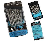 US Pro Bergen 25 Piece HSS Drill Bit Set 1mm - 13mm in Metal Case