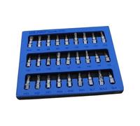 US. PRO 27 Piece 1/4" Drive 38mm Mixed Bit Socket Set, Chrome Vanadium with S2 Bits, Star Hex Spline Slotted Phillips Pozi, with EVA Storage Tray