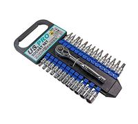 US PRO 27pc 1/4" Dr 6 Point Socket Set Torx Hex & Bit Set CRV Sockets New 3249