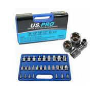 US PRO 28pc 1/4" 3/8" 1/2" E-Torx Star Socket Set E4 - E24 3254