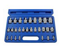 Us Pro 28Pc 1/4" 3/8" 1/2" E-Torx Star Socket Set E4 - E24 3254