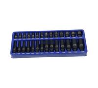 US PRO 28pc 1/4" Drive 6PT Impact Socket Set, Deep & Shallow, CR-MO, 4-15mm