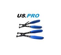 US PRO 2PC Hose Clamp Pliers Set V & Cross Slot Jaws 2989