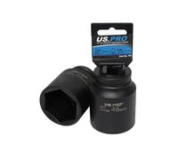 US PRO 3/4-inch Drive 46mm Deep Impact Socket, 6-Point, Chrome Moly Steel, Black Phosphate