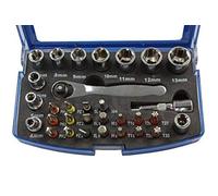 US PRO 31 Piece 1/4" Dr Socket & Bit Set With Ratchet 3219