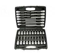 US Pro 32 Piece 1/2" Dr Torx Star Socket Bit Set T20-T70, 55mm to 200mm B1372