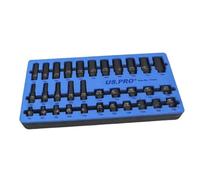 US PRO 32pc 3/8" Drive Metric Impact Socket Set, 6 Point, Deep and Shallow, 7mm to 22mm, CR-V Steel