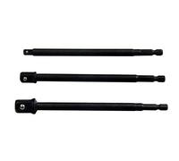 US PRO 3pc 150mm Drill Socket Adapter Set Hex - 1/4" 3/8" 1/2" Square Drive 3314