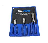 US PRO 3pc Diagonal Side Cutting Plier Set 6", 8", 10" 1820