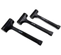 US PRO 3pc Rubberised Dead Blow Hammer Mallet Set 1lb 2lb 3lb Shot filled reduce bounce B1664