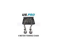 US PRO 4 Meter Steel Heavy Duty Towing Chain With Hooks 1770KGS 9127