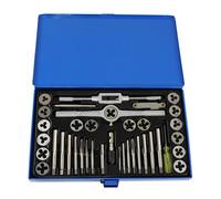 US PRO 40pc Metric Tap and Die Set Alloy Steel Pitch Gauge M3 - M12 2620