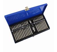 US PRO 42pc Bit Set, Hex, Allen, Torx, Star, Spline Sockets 3/8"-1/2"dr B1486