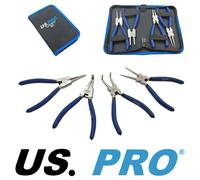 US PRO 4PC 7" 180mm NI-FE Circlip Pliers Internal And External Tool Set 2278
