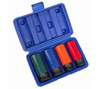 US PRO Tools 4pc 1/2" Dr Deep Impact Sockets For Alloy Wheels 17, 19, 21, 22mm 3724