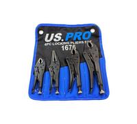 US PRO 4pc Locking Pliers Set 5" 6.5" 7" 10" Mole Vice Clamp 1676