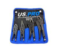 US PRO 4pc Locking Pliers Set 5" 6.5" 7" 10" Mole Vice Clamp 1676