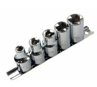 US PRO 5 Piece 1/2'' Drive Security Triangular Profile Sockets M5 - M12 B1243