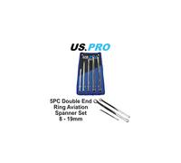 US PRO 5pc Aviation Double Ended Ring Extra Long Spanner Set 8-19mm 3223