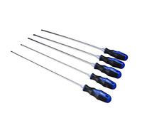 US PRO 5pc Screwdriver Set Extra Long 450mm Blades Flat Phillips Pozi Slotted B1534