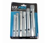 US PRO 6pc Metric Box Spanner Set/Tubular Box Spanner & Torque Bar 8-19mm 3515